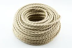 Ретро провод ПВО витой 3х2.5 бежевый (бухта 50м)