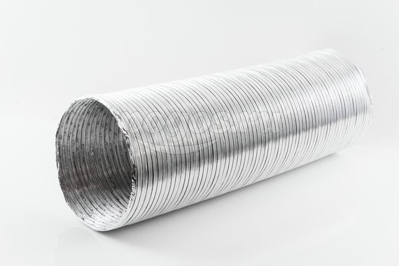 Воздуховод d-100мм L-3,0м полужесткий гофрированный алюминий  