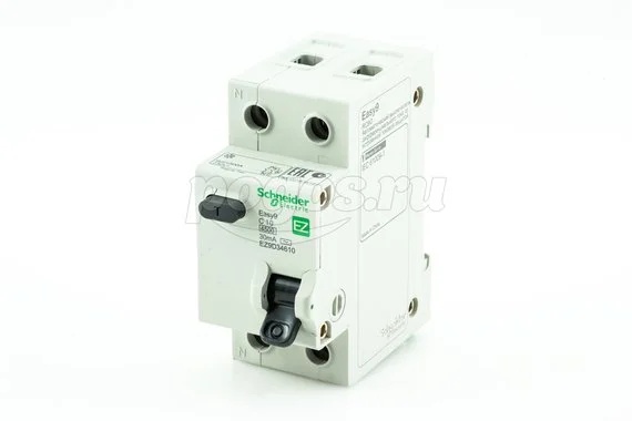 Автоматич. выключатель дифференциальный 1п+N C 10A 30mA, тип АC,4,5kA, Easy9 SCHNEIDER ELECTRIC