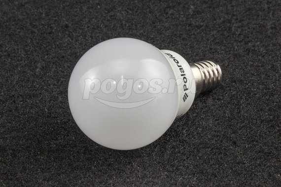 Лампа светодиодная E14  4Вт 3000K шар G45  POLAROID 