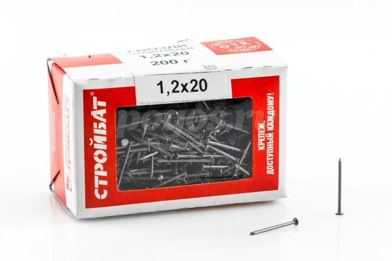 Гвоздь 1.2х20мм строительный ГОСТ 4028-63 (упаковка 0.2кг)