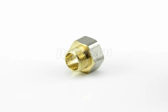 Переходник резьбовой F 3/4 - M 1/2 (под ключ) латунь CTM