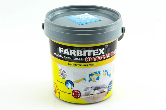 Краска интерьерная (1,1кг) ВД FARBITEX