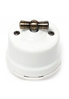 Выключатель поворотный 4х позиционный для наруж.монтажа,оконечный, белый САЛЬВАДОР