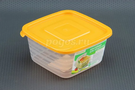 Контейнер д/продуктов (СВЧ) 0,45л квадратный УНИКО