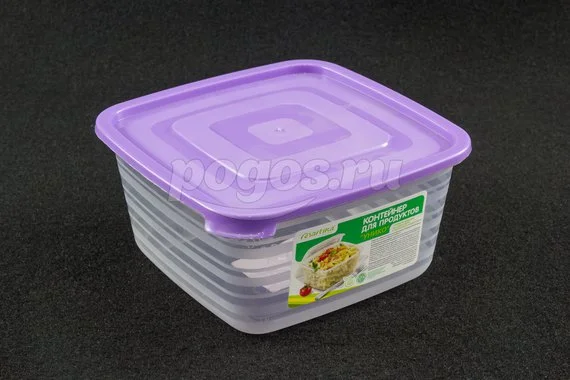 Контейнер д/продуктов (СВЧ) 0,9л квадратный УНИКО