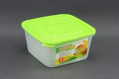 Набор контейнеров для продуктов СВЧ (0,45л,0,9л,1,4л) квадратные УНИКО