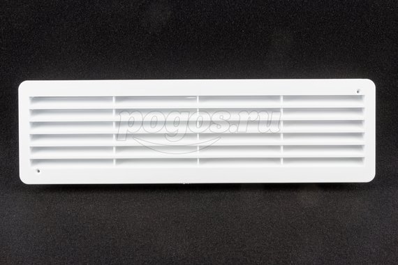 Решетка вентиляционная 450*131мм переточная пластик белый  ЭРА  