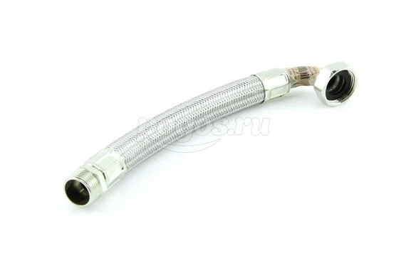 Шланг в металлооплетке M 3/4" с угол. F 1", L=300мм Inox ДЖИЛЕКС