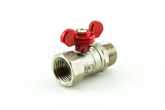 Кран шаровой F - M 1/2 бабочка LAVITA