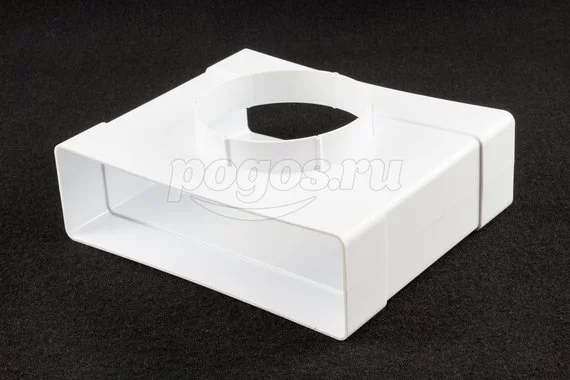 Тройник плоского воздуховода 60x204/D100мм ЭРА