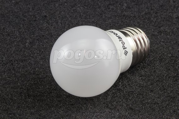 Лампа светодиодная E27  4Вт 4000K шар G45  POLAROID 