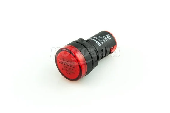 Лампа AD-22DS(LED)матрица 22мм 230V, AC/DC красный TDM