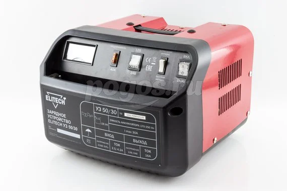 Устройство зарядное 220В, 12B/24B, заряд.ток 16-30А, емкость 170-350A/ч.  ELITECH