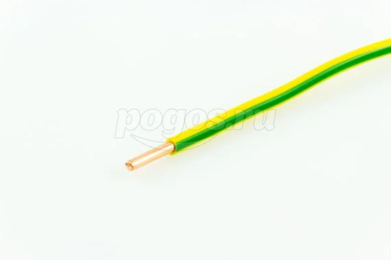 Провод ПВ-1 1х10 ПУВ желто-зеленый