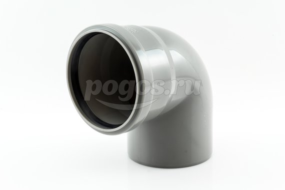 Отвод PP d-110мм/87гр для внутренней канализации серый НТ  OSTENDORF