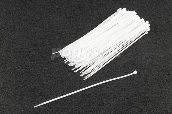 Хомут стяжка пластиковый 4,8х250 белый REXANT