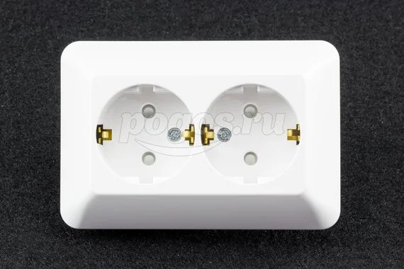 Розетка 2ая c/з 16А 250В с/у белый Прима SCHNEIDER ELECTRIC