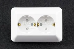 Розетка 2ая c/з 16А 250В с/у белый Прима SCHNEIDER ELECTRIC