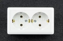 Розетка 2ая с/з 16А 250В о/у белый Хит SCHNEIDER ELECTRIC