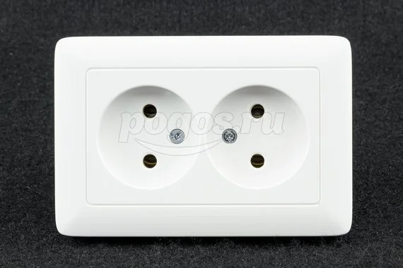 Розетка 2ая б/з 16А 250В с/у белый Хит SCHNEIDER ELECTRIC