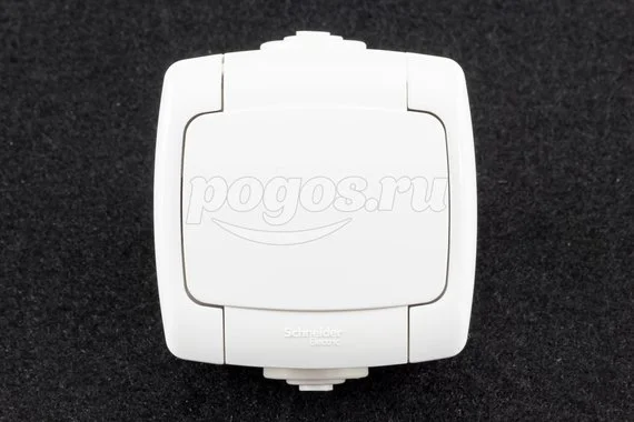 Розетка 1ая с/з с 16А 250В IP44 о/у белый Рондо SCHNEIDER ELECTRIC