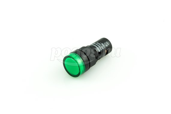 Лампа AD-16DS(LED)матрица, d-16мм, зеленый, 230V  TDM /20/