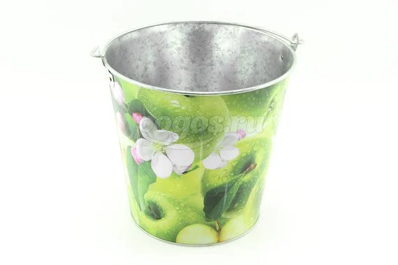 Ведро 5л оцинкованное ЯБЛОКИ