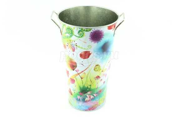 Ведро вытянутое с ручками 5,5л оцинкованное ВОЛШЕБНАЯ СТРАНА