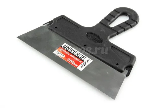 Шпатель фасадный 200мм, нержавеющая сталь, пластик. ручка UNIVERSE