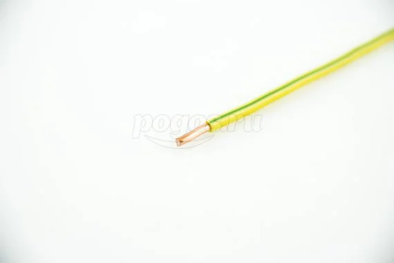 Провод ПВ-1 1х6 ПУВ желто-зеленый