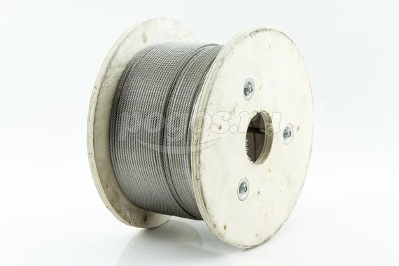 Трос нержавеющий А2 4мм полужесткий 7х7 919кгс DIN 3055 (бухта 250м)