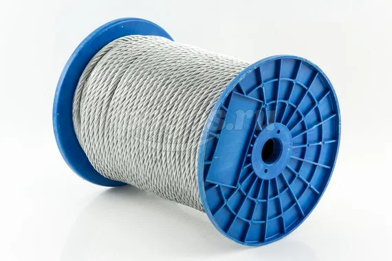 Трос 8мм оцинкованный 752кгс DIN 3055 (бухта 100м)