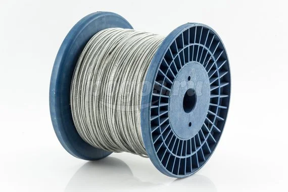 Трос 1/2мм оцинкованный в ПВХ оплетке 25кгс DIN 3055 (бухта 200м)