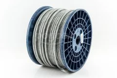 Трос 8/10мм оцинкованный в ПВХ оплетке 767кгс DIN 3055 (бухта 100м)