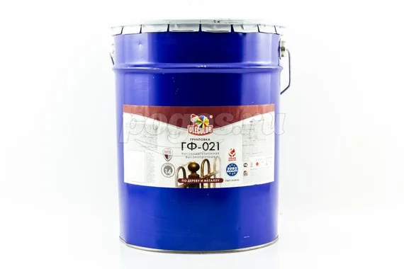 Грунтовка ГФ-021 по дереву и металлу серый 25кг OLECOLOR