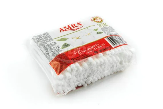 Ватные палочки пакет 200шт AMRA