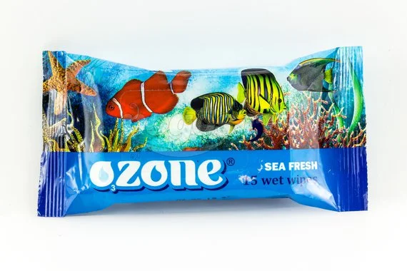 Салфетки влажные 15шт,морская свежесть OZONE