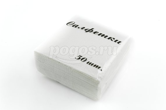Салфетки бумажные (упаковка  50шт) белый Эконом