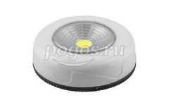 Светильник-кнопка светодиодный 1LED 2W 3*ААА (не в комплекте) D69мм FN1204 белый  Feron