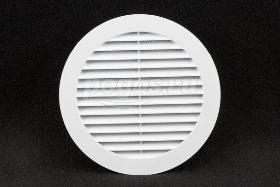 Решетка вентиляционная с фланцем (160 мм, белый) ЭРА