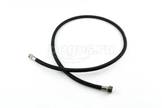 Подводка для вытяжной лейки M 15*1мм - F 3/8" пов.штуцер ПВХ черн RR