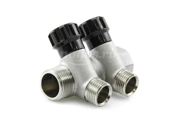 Коллектор F 3/4" с 2 вентилями M 1/2" Профи СТМ