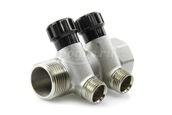 Коллектор F 1" с 2 вентилями M1/2" Профи СТМ