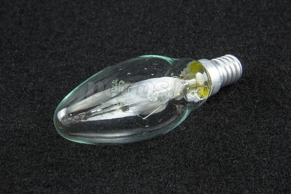 Лампа накаливания E14 40W 220V свеча прозрачная /100/ 