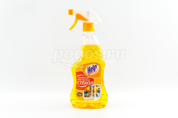 Средство для мытья окон 500мл курок, Апельсин HELP