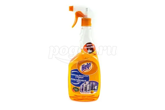 Средство для мытья окон 750мл курок, Апельсин HELP
