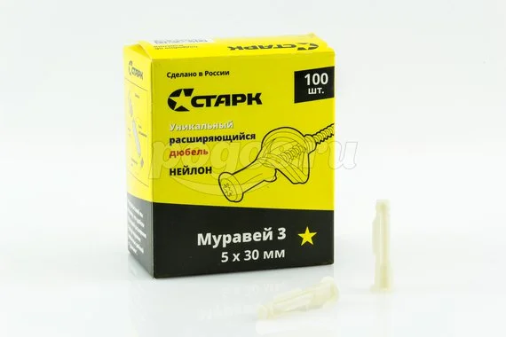 Дюбель-U 5х30 универсальный нейлон (упаковка 100шт)