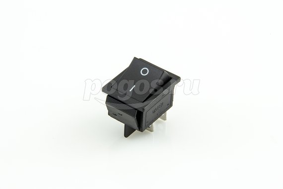 Выключатель клавишный 250V 15А (4с) ON-OFF черн (RWB-501, SC-767) REXANT