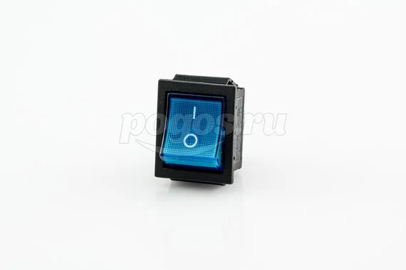 Выключатель клавишный 250V 16А (4с) ON-OFF синий с подсветкой (RWB-502, SC-767, IRS-201-1) REXANT